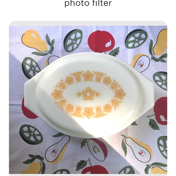 Vintage Pyrex Butterfly Gold Divided Casserole Baking Dish 1 Quart with Lid 063 - Picture 3 of 5